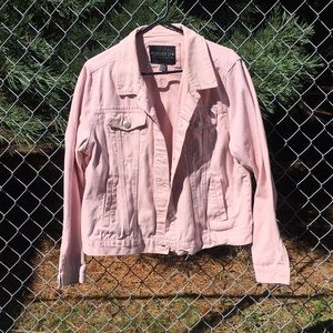 Pink denim jacket
